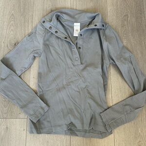 Athleta Striped Button Down Shirt